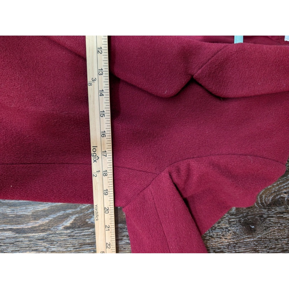 Jennifer Moore‎ Sport Blazer Womens Medium Red Wool Blend Lined Career Jacket - Picture 5 of 6